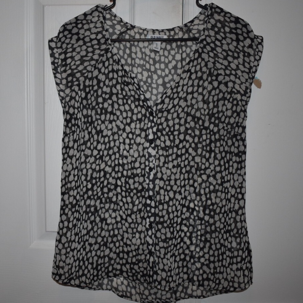 Short Sleeve Button Blouse